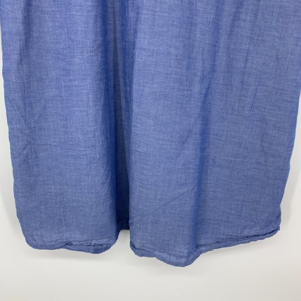 H&M Mens Shirt Regular Fit Blue Button Down Short Sleeve Oxford - Picture 10 of 10